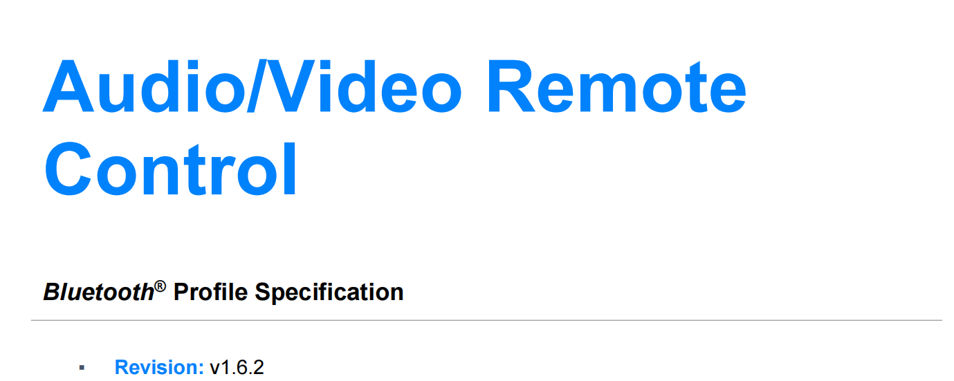 Bluetooth Profile Specification之（AVRCP篇）5.0 AVRCP简介_java 蓝牙5.0协议文档CSDN博客