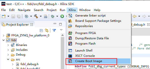 zynq7000 创建fsbl工程，并打开log