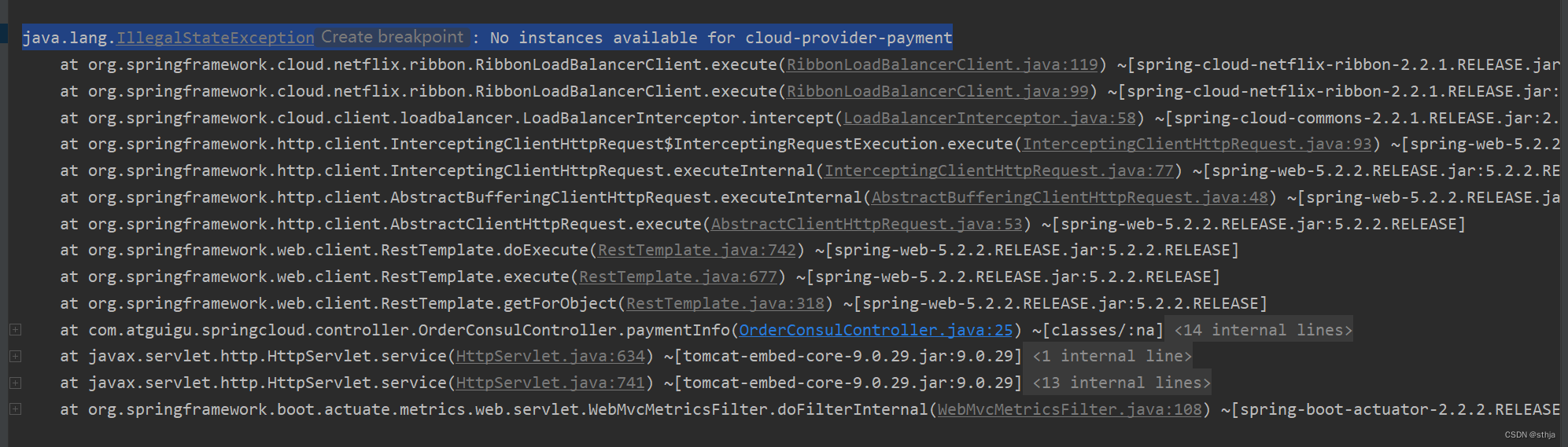 Consul Java控制台报错 Java.lang.IllegalStateException: No Instances ...