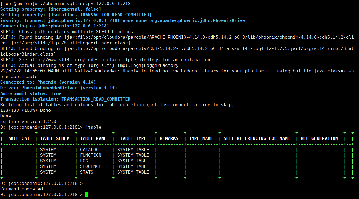 Ensure that config phoenix.schema.isNamespaceMappingEnabled is