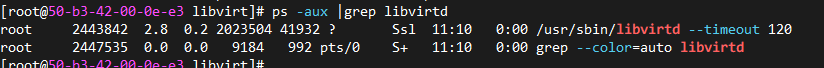 查看libvirtd进程