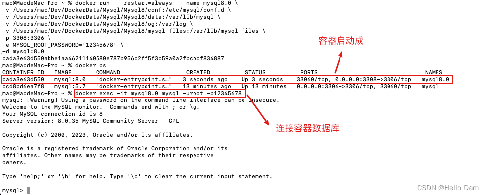 【Mac开发环境搭建】安装HomeBrew、HomeBrew安装Docker、Docker安装Mysql5.7和8