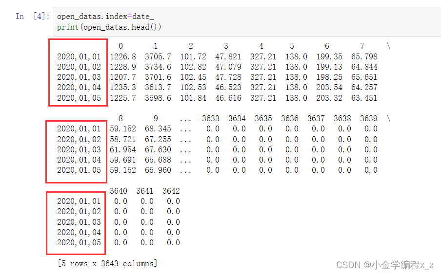 给二维表添加时间序列索引