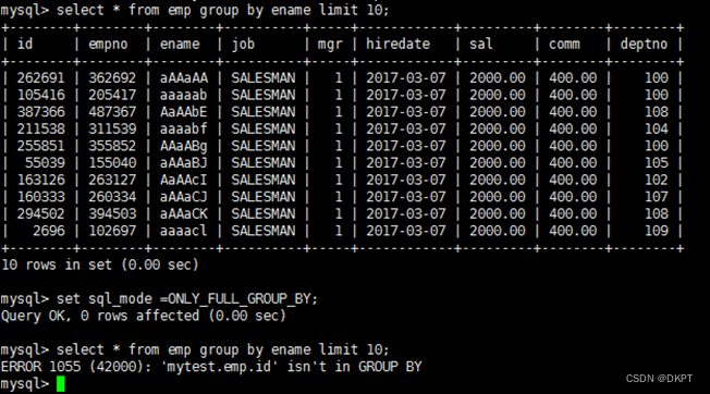 MySQL的sql_mode合理设置