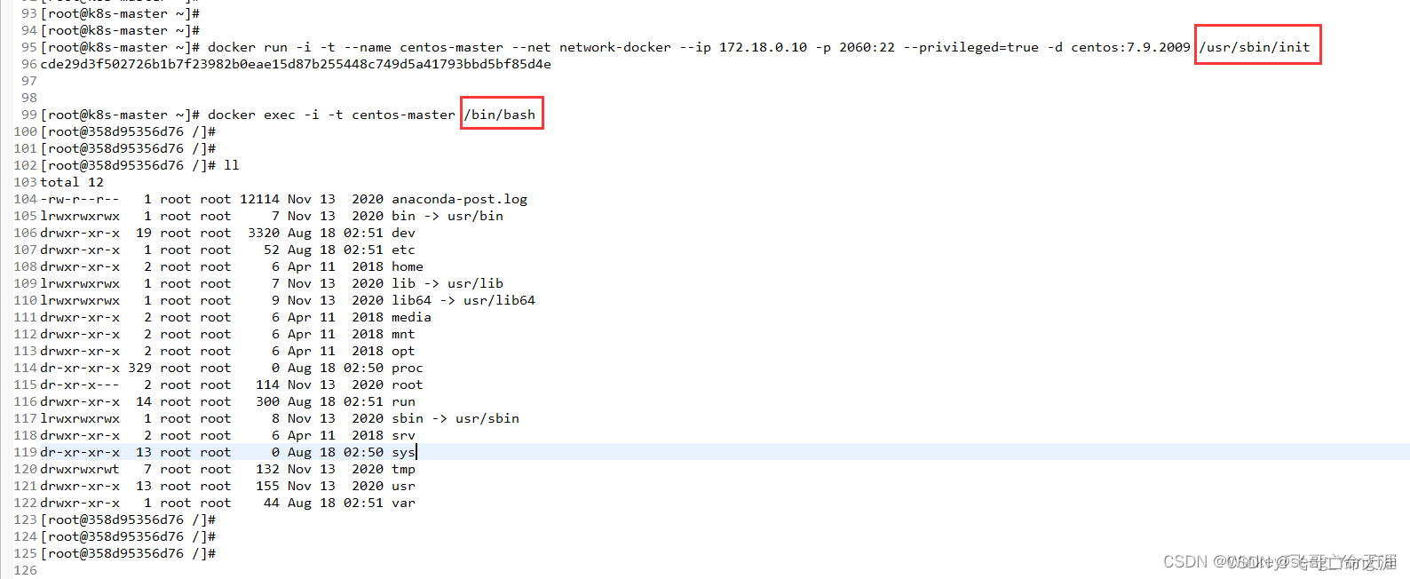 docker run 最后一个参数/bin/bash和/usr/sbin/init有什么区别？（/usr/sbin/init 启动容器之后可以