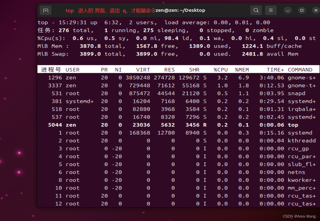 linux之Ubuntu系列 系统信息 （一）查看文件、磁盘 、进程
