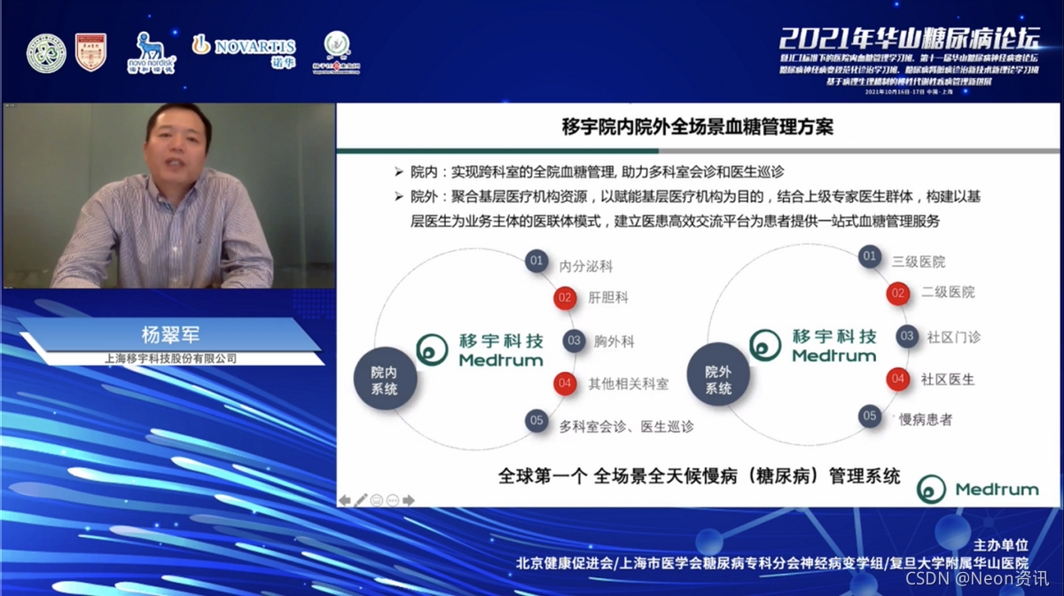 移宇科技CEO 杨翠军参加2021年华山糖尿病论坛,人工胰腺报告引轰动