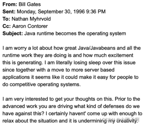 一直被唱衰的 Java，曾在 1996 年令比尔·盖茨“焦虑难眠”
