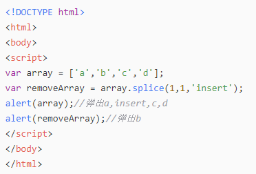 js splice index