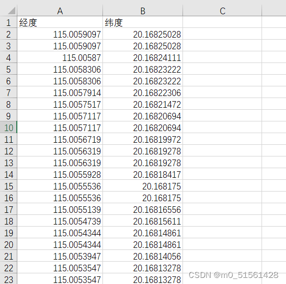 3.1 经纬度数据