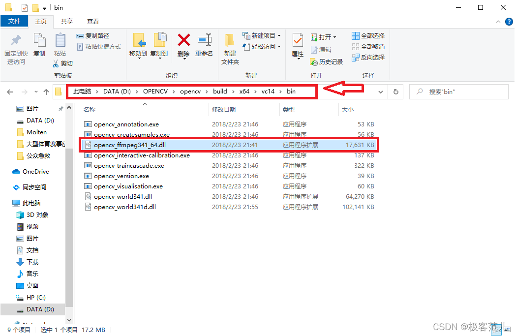 D:\OPENCV\opencv\build\x64\vc14\bin
