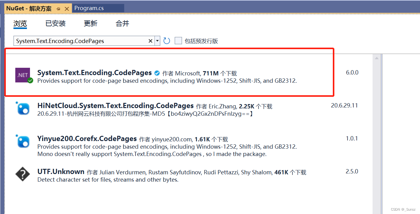 System.ArgumentException:“‘gb2312‘ is not a supported encoding name.