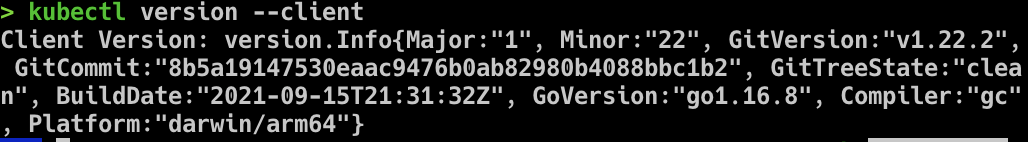 kubectl version --client