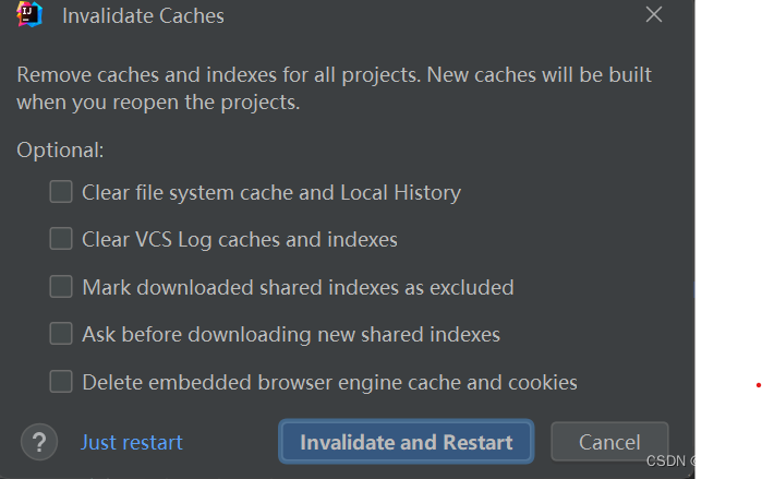 解决IDEA一直出现更新索引ideal Updating Indices: Indexing paused问题