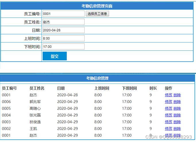 基于PHP+MySQL员工电子考勤网站的设计与实现