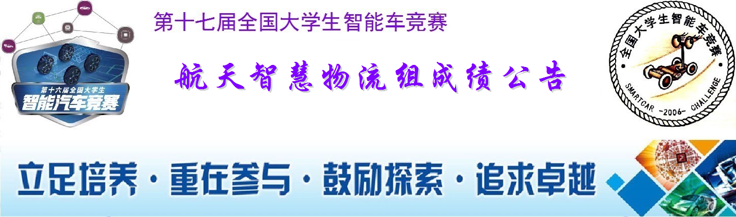 第十七届全国大学智能车竞赛航天物流组成绩和奖项