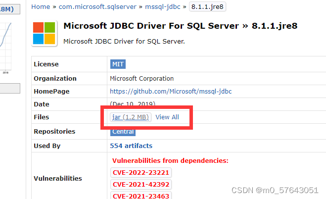 Could not find artifact com.microsoft.sqlserver:mssql-jdbc:pom报错原因