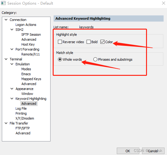 SecureCRT9.3 关键字颜色高亮配置方法（CCNA，CCNP，CCIE）_securecrt关键字颜色设置CSDN博客