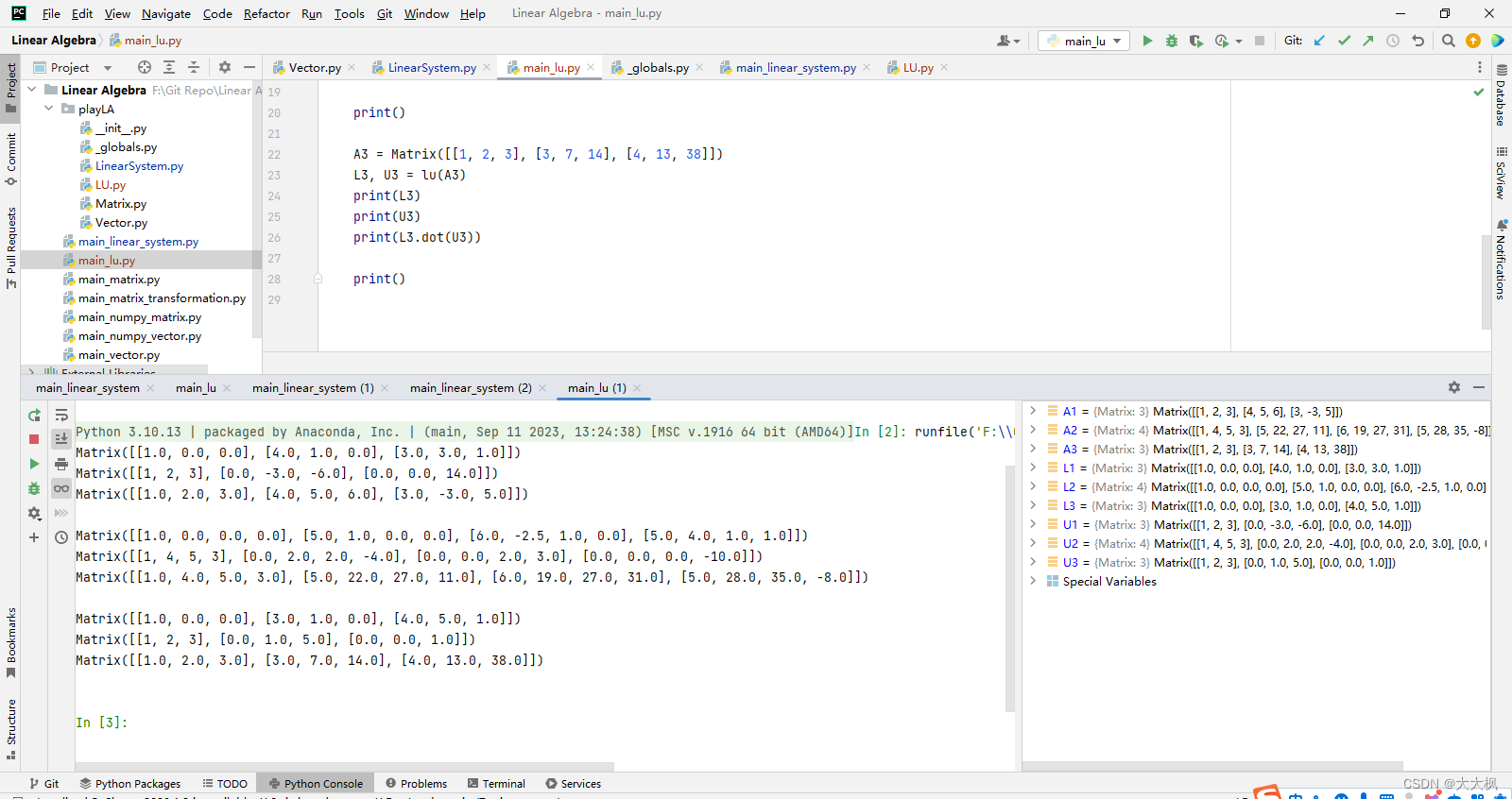线性代数-Python-05：矩阵的逆+LU分解