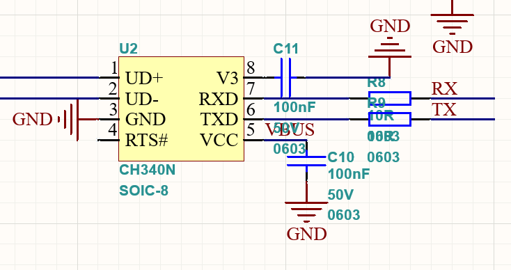 长usb线ch340n硬件调试无法识别usb设备