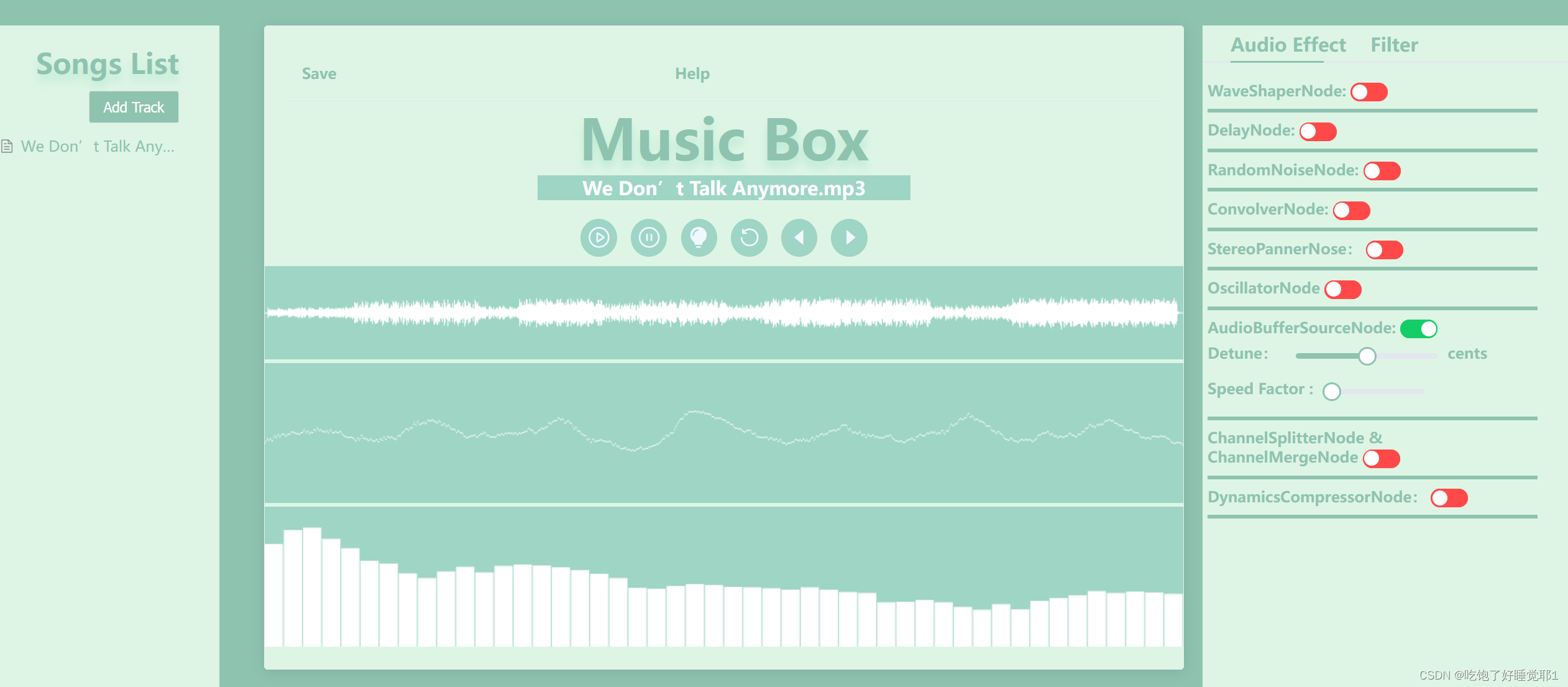 web audio音效播放器/音乐播放器