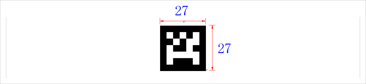 ▲ 图1.1.3 在Word中编辑Apriltag,使其编程等于27面