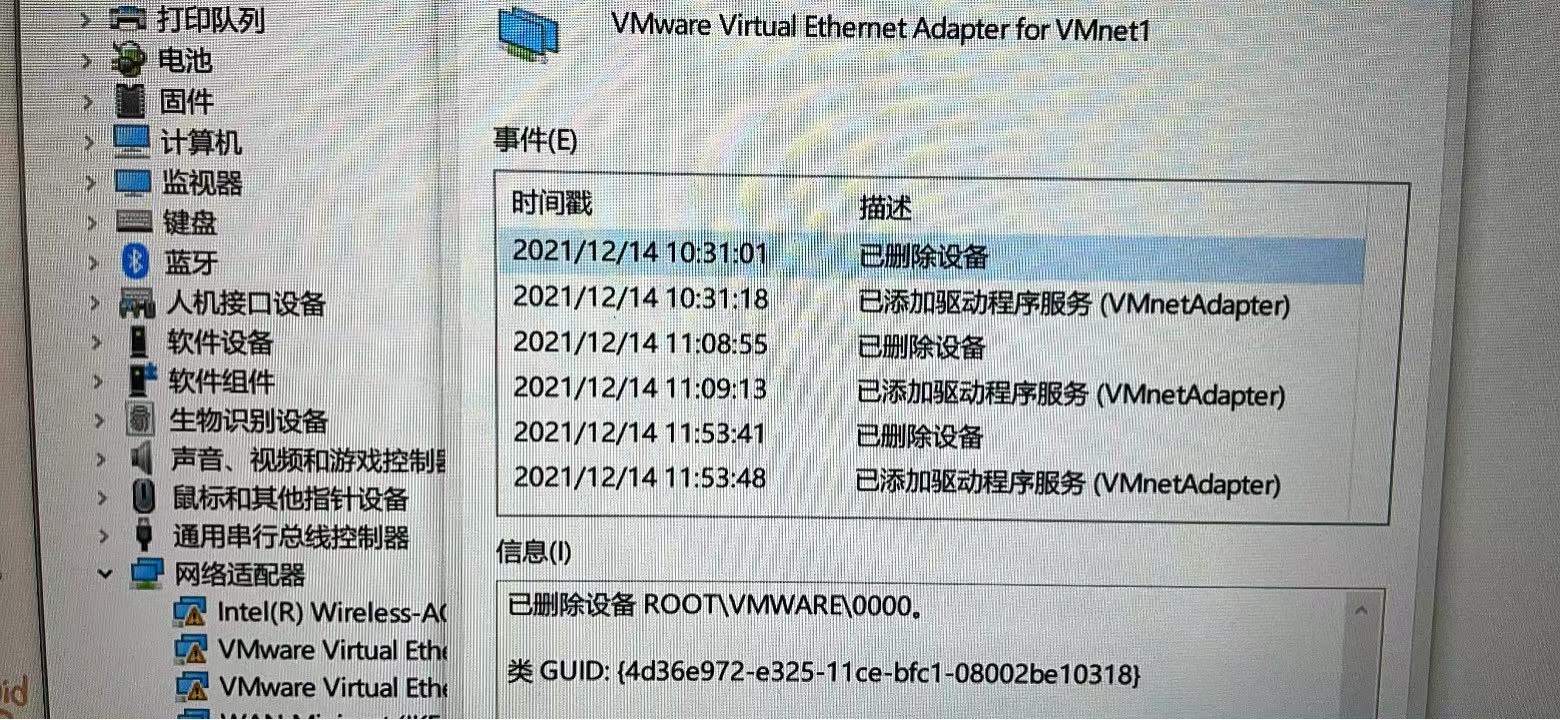 由于Windows无法加载这个设备所需要的驱动设备，导致这个设备工作异常（代码31）VMware Virtual