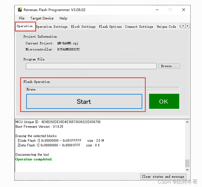 【瑞萨RA系列FSP库开发】串口烧录(Renesas Flash Programmer)CSDN博客