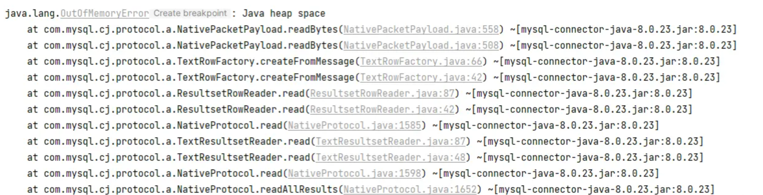 【Java】项目中大批量数据查询导致OOM