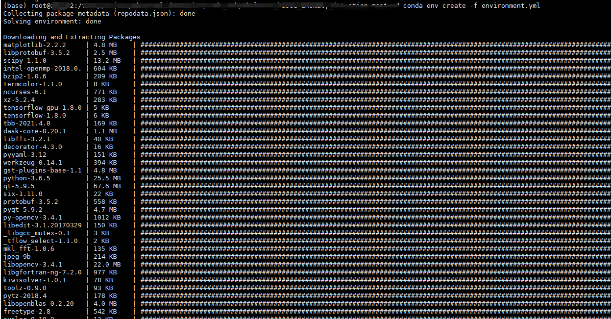 conda env create -f environment.yml 出现Package XX conflicts for:_package