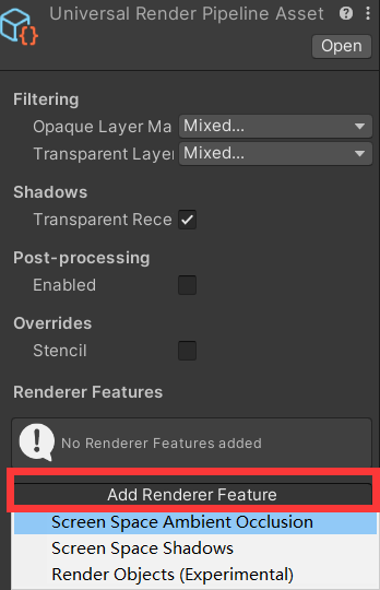 Add SSAO Renderer Feature