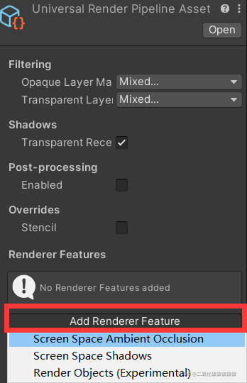 Add SSAO Renderer Feature