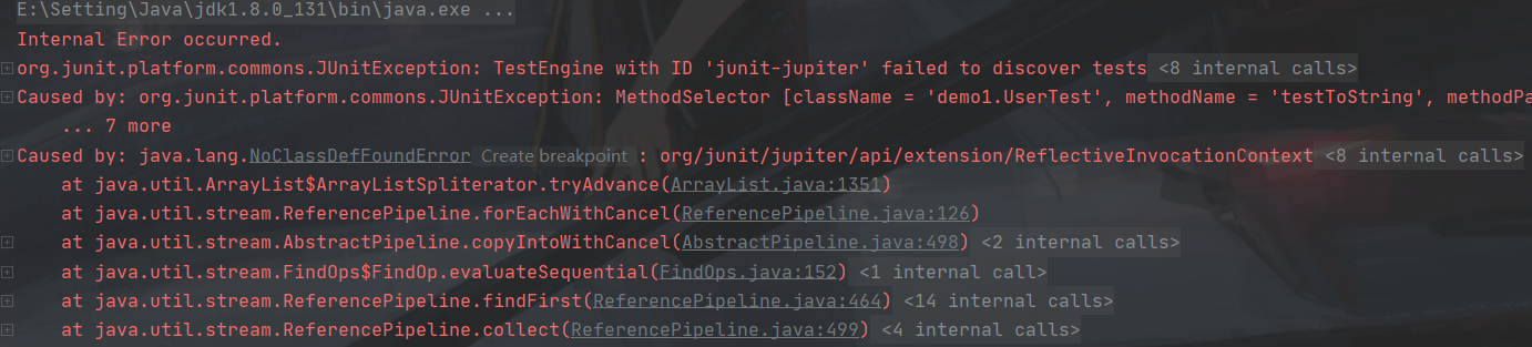 报错：Testengine With Id 'Junit-Jupiter' Failed To Discover  Tests_W(ﾟДﾟ)W冲冲冲的博客-Csdn博客