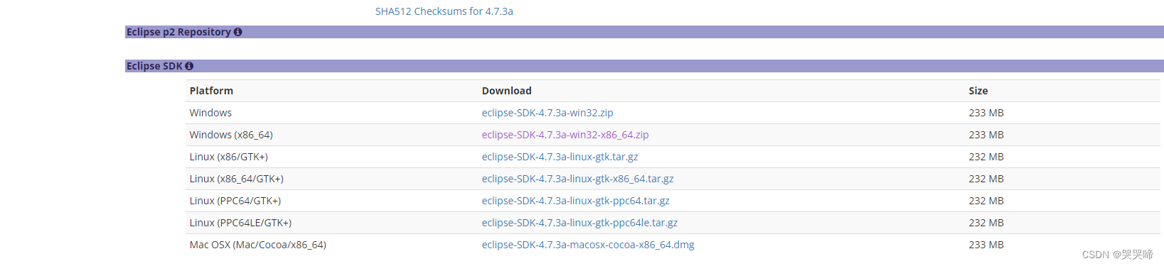 Eclipse官网下载历史版本