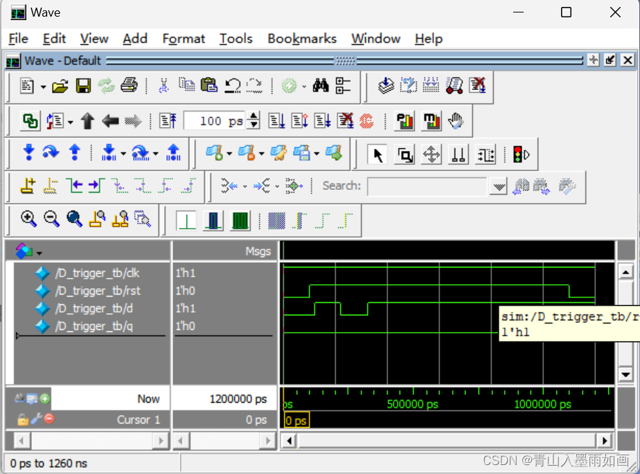 北邮22级信通院数电：Verilog-FPGA（9）第九周实验（1）实现带同步复位功能、采用上升沿触发的D触发器