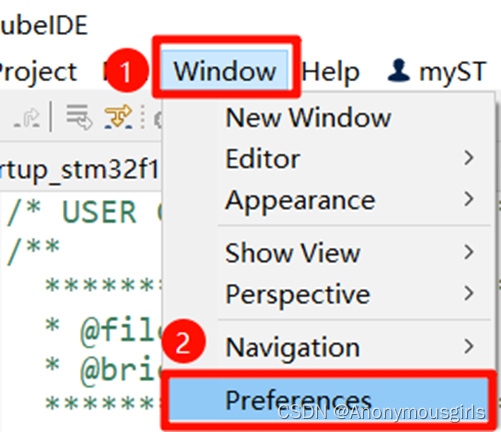 <span style='color:red;'>STM</span><span style='color:red;'>32</span><span style='color:red;'>CubeIDE</span><span style='color:red;'>基础</span><span style='color:red;'>学习</span>-<span style='color:red;'>STM</span><span style='color:red;'>32</span><span style='color:red;'>CubeIDE</span>软件偏好设置