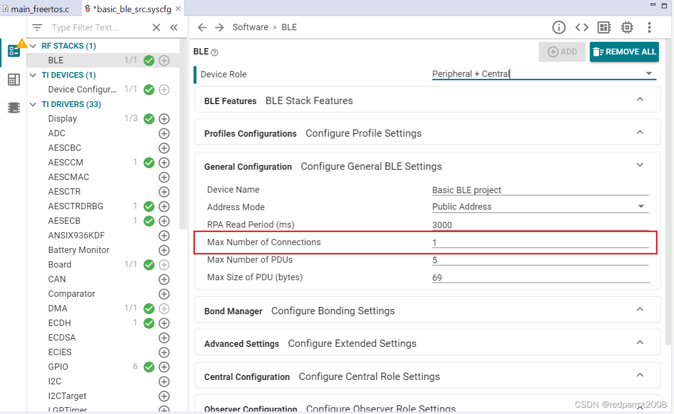 TI CC23xx BLE 第一个demo： Basic BLE Project_ti cc23蓝牙芯片CSDN博客