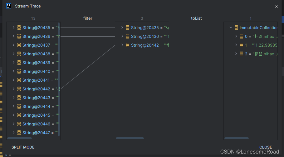 idea开发工具DEBUG调试java8stream流