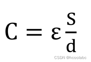 C = ε S/d