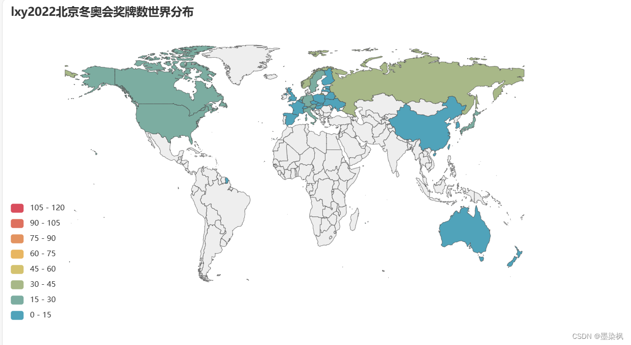 数据可视化 pycharts实现地理数据可视化（全球地图）