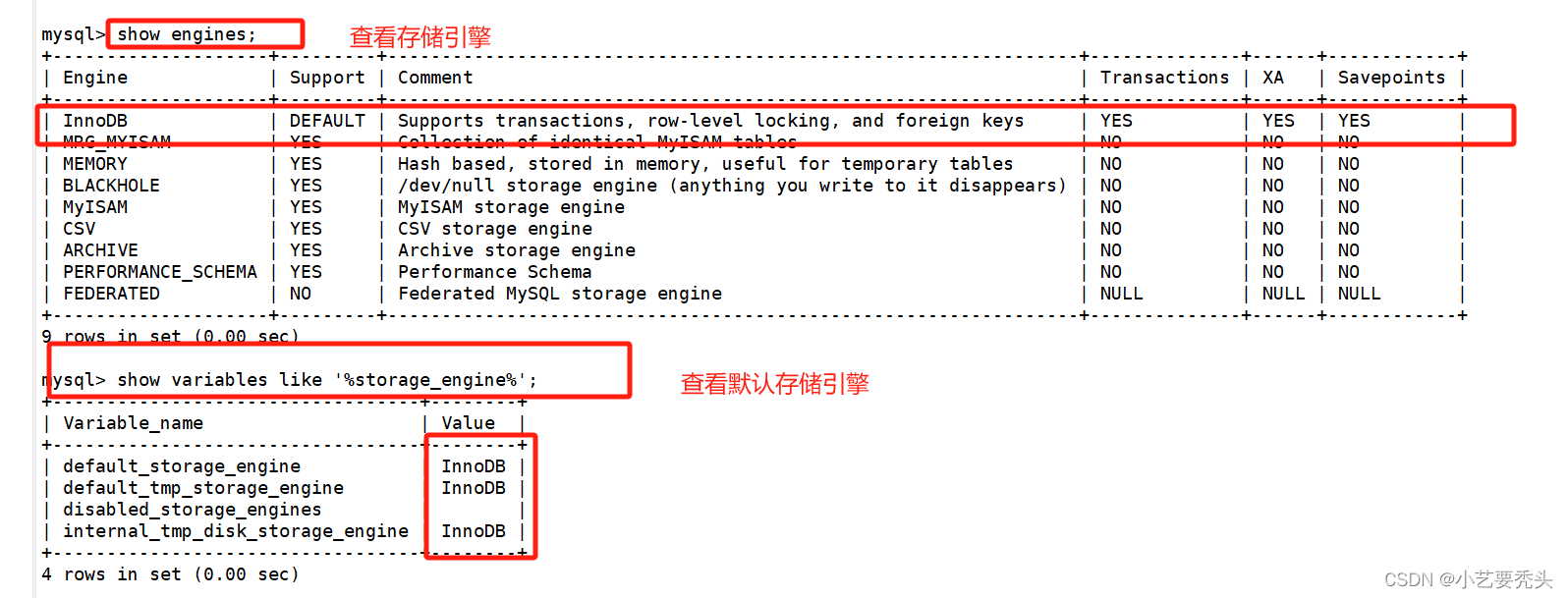 MySQL 存储引擎