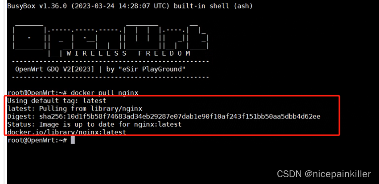 openwrt docker nginx 站点搭建