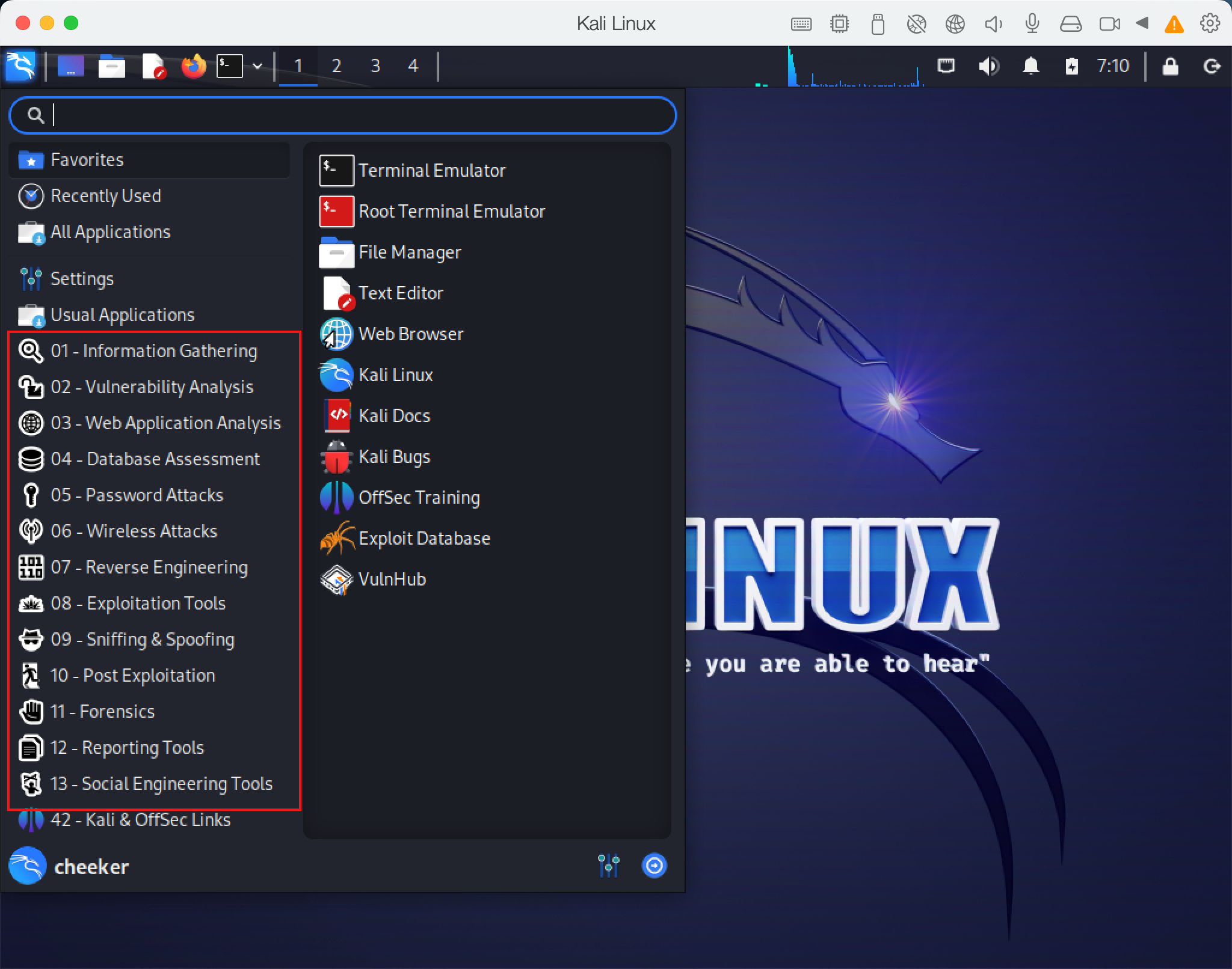 MacOS环境下Kali Linux安装及使用指导