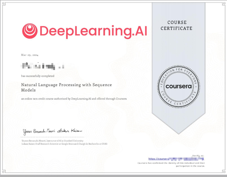 Coursera自然语言处理专项课程03：Natural Language Processing with Sequence Models笔记 Week02