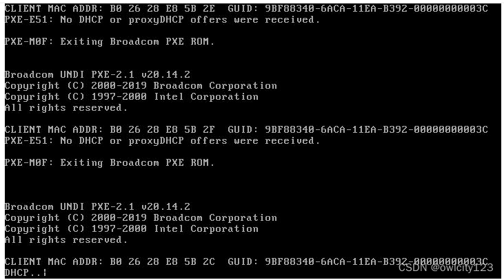 SR655 OCP3 网卡Legacy PXE 轮循设置