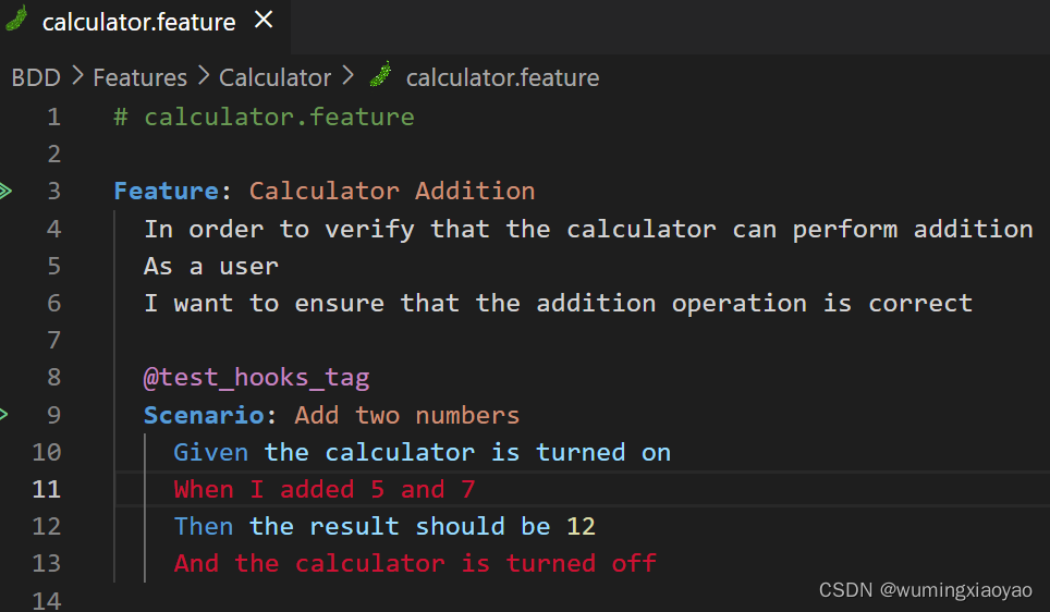 BDD - Python Behave Debugging --dry-run