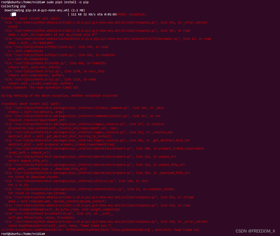 pip install ERROR (timed out 网络因素)CSDN博客
