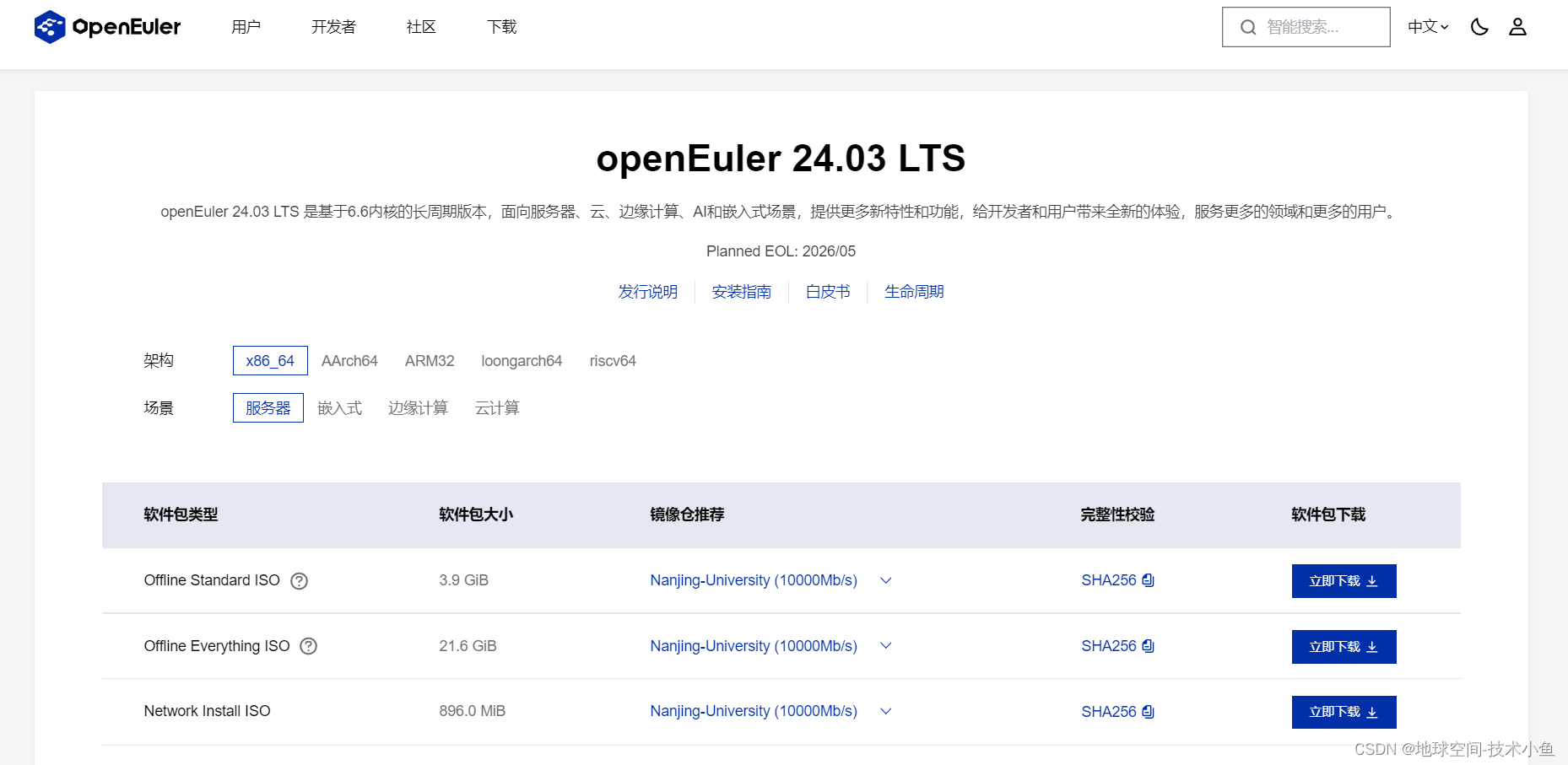 2024年发布openEuler 24.03 LTS：特点-增加软件中心，AI