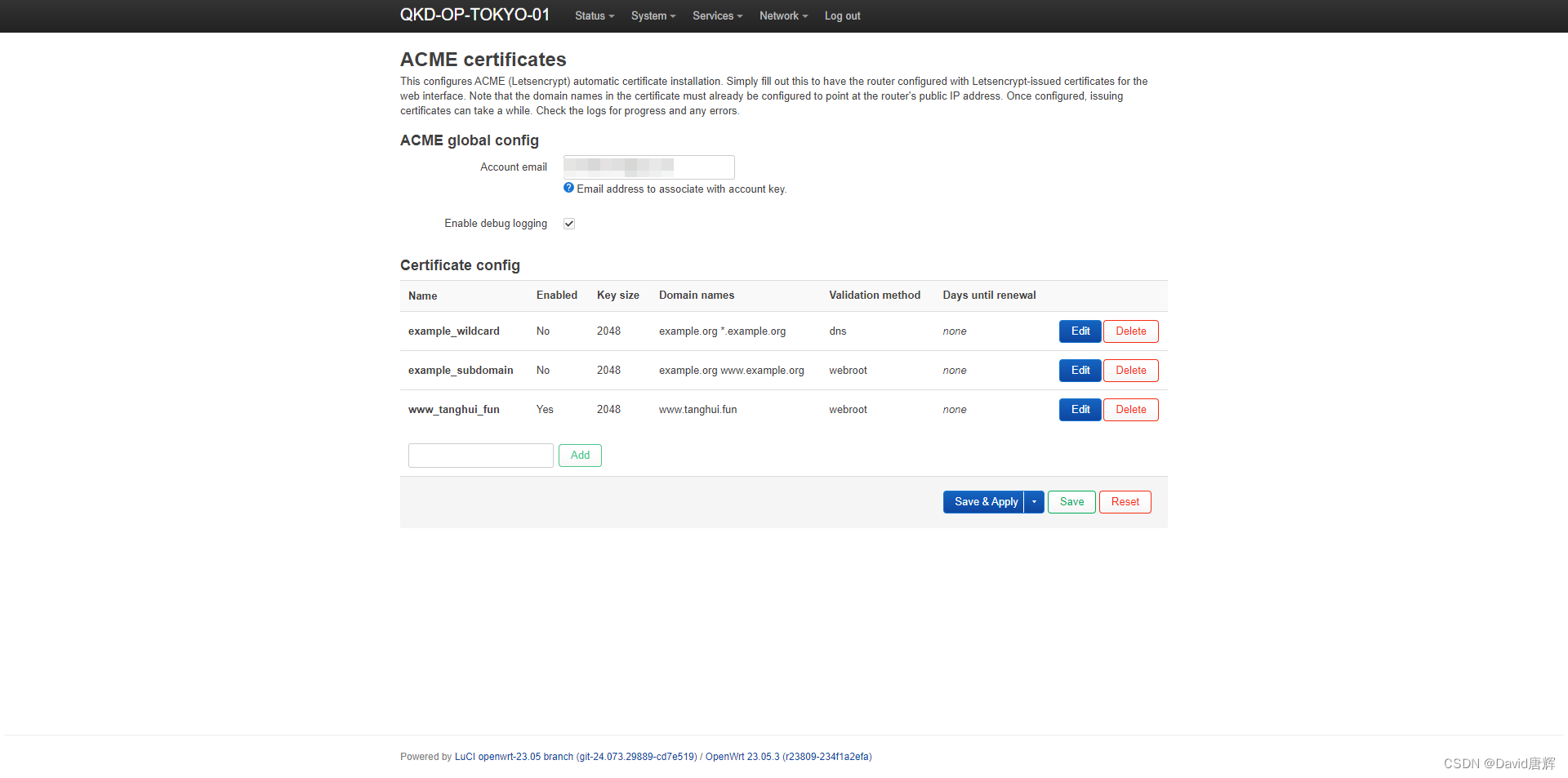 【调试笔记-20240530-Linux-在 OpenWRT-23.05 上为 nginx 配置 HTTPS 网站】