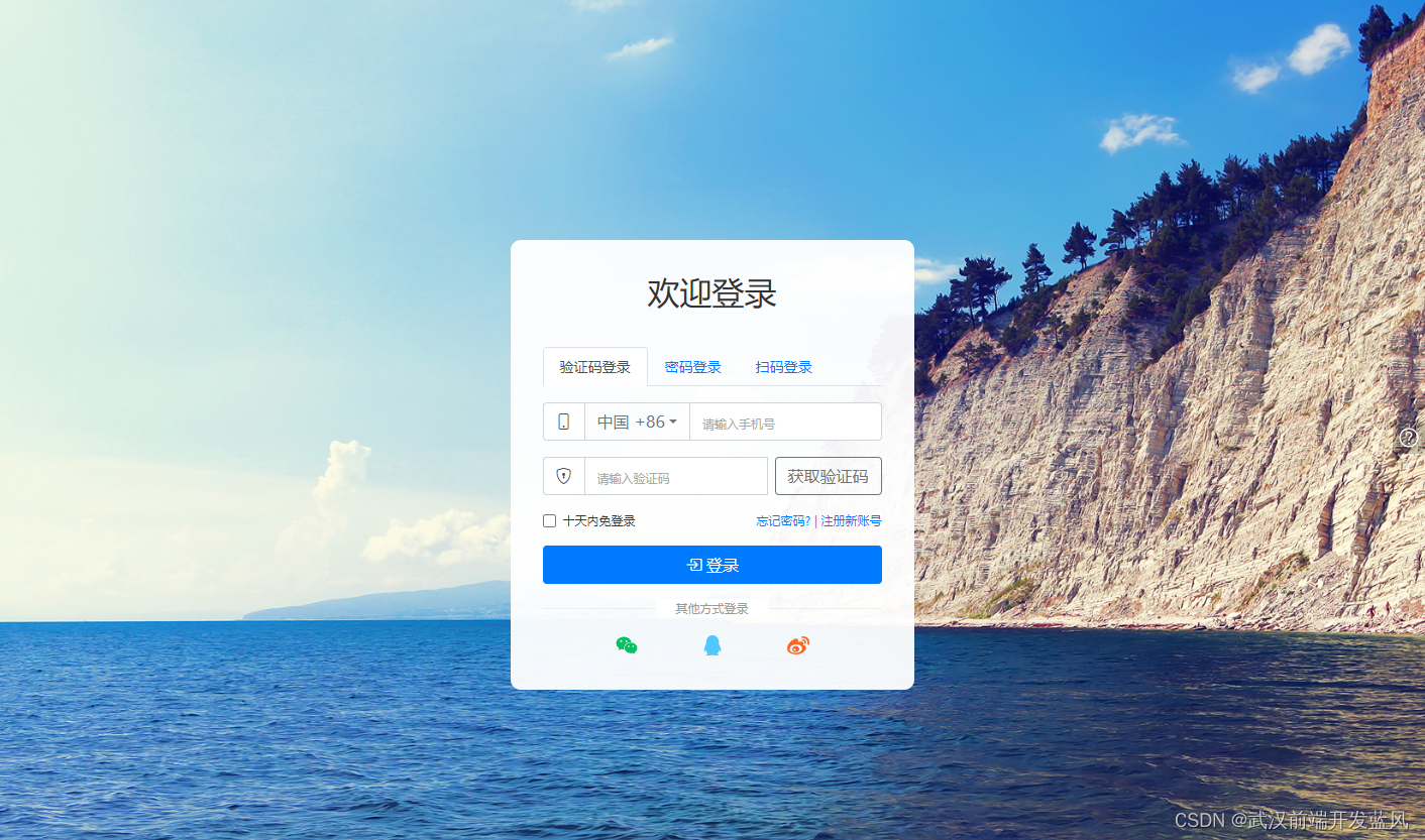 探囊取物之多形式登录页面(基于BootStrap4)